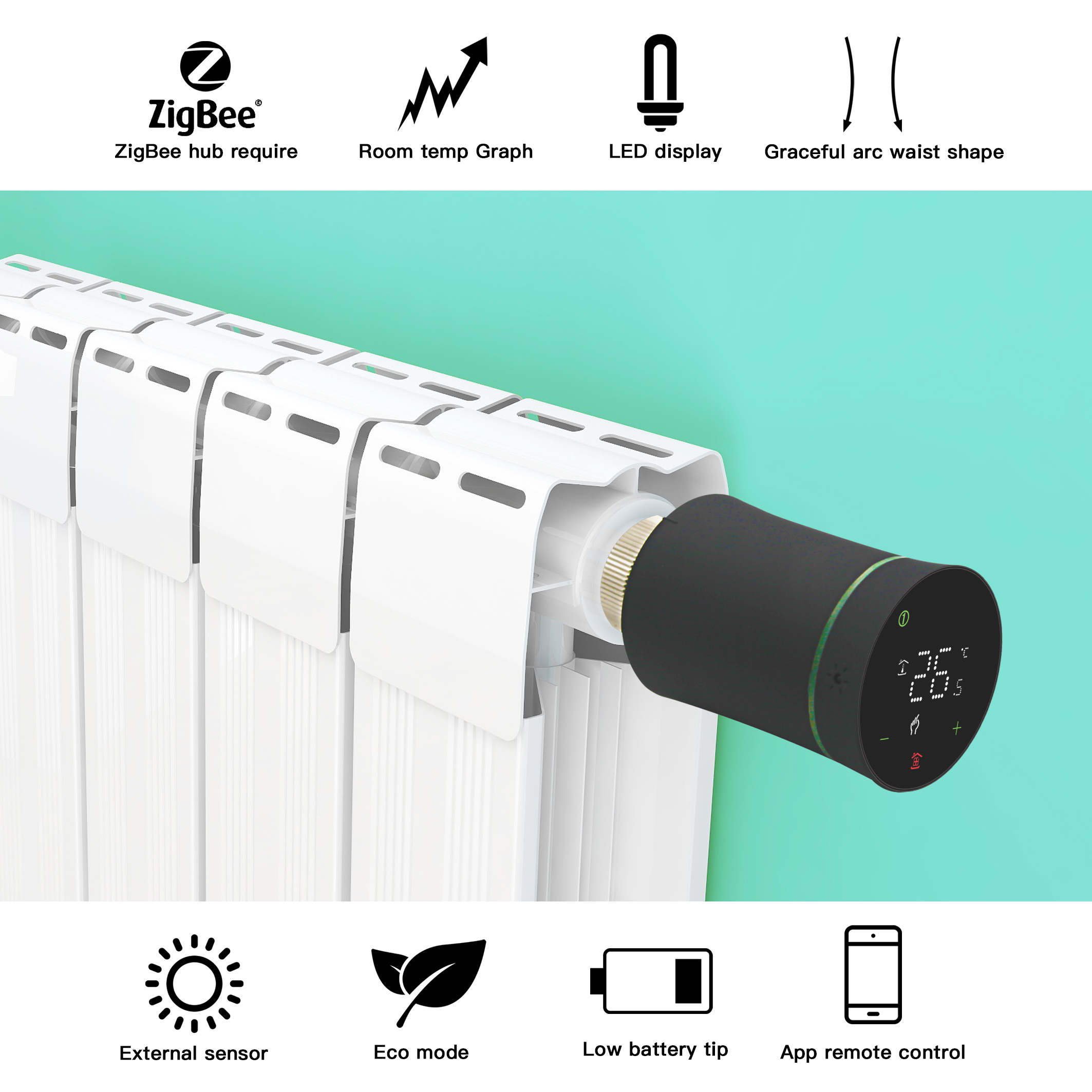 Control de termostatos para radiadores
