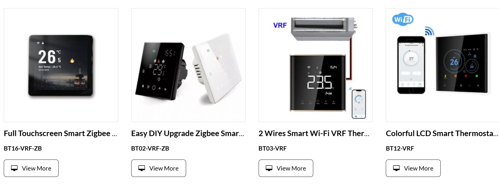 VRF thermostat list