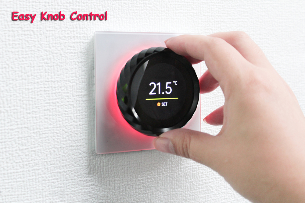 Knob control thermostat