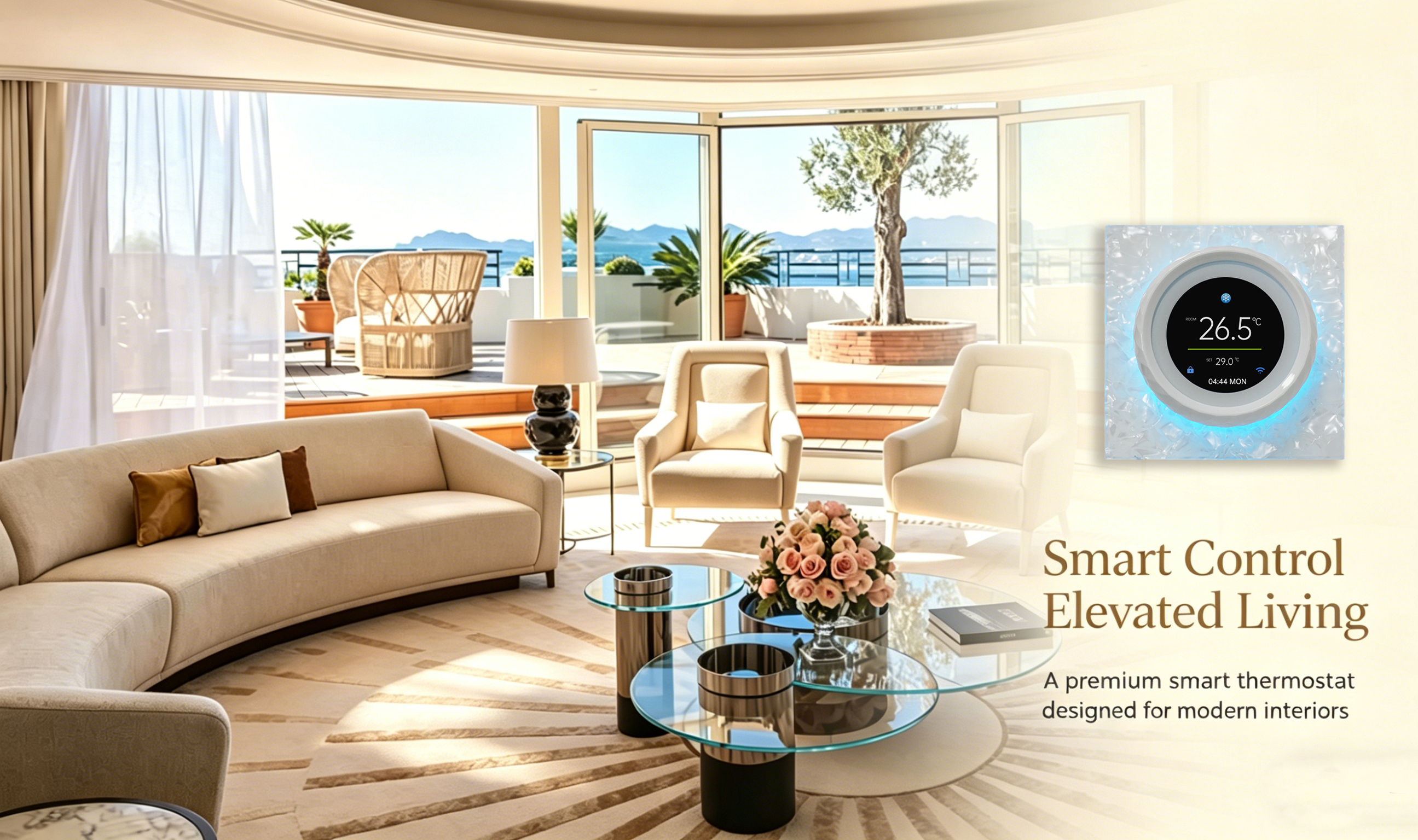 wifi fan coil thermostat modern design